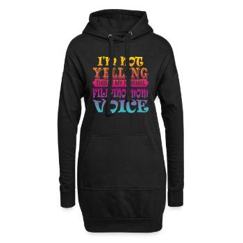 Philippinische Mutter - Hoodie-Kleid - Schwarz - Vorne