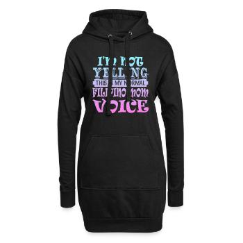 Philippinische Mutter - Hoodie-Kleid - Schwarz - Vorne