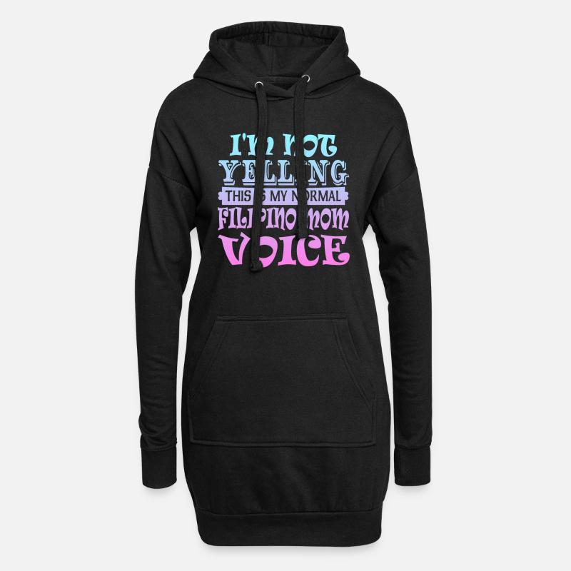 Philippinische Mutter - Hoodie-Kleid - Schwarz