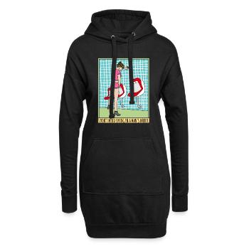 PEE FÉTICHISTE FILLE GENDER TOILETTE SEXY - Sweat-shirt à capuche long Femme - noir - Devant