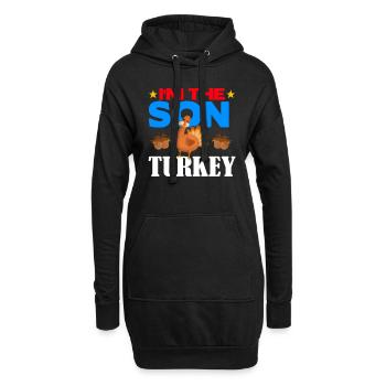 I'm the Son Turkey - Hoodie-Kleid - Schwarz - Vorne