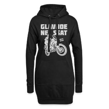 Glavnoe ne ssat, Enduro - Hoodie-Kleid - Schwarz - Vorne