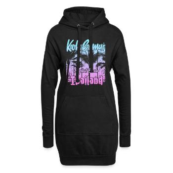Koh Samui Thaïlande Bophut Beach - Sweat-shirt à capuche long Femme - noir - Devant