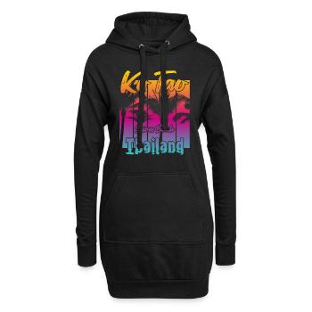 Ko Tao Sairee Beach Thailand - Hoodie-Kleid - Schwarz - Vorne