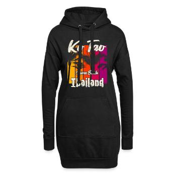 Ko Tao Sairee Beach Thailand - Hoodie-Kleid - Schwarz - Vorne