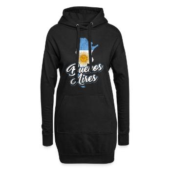 Buenos Aires Argentinien - Hoodie-Kleid - Schwarz - Vorne