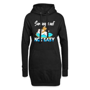 Le surf n’est pas facile - Sweat-shirt à capuche long Femme - noir - Devant