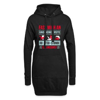 Jiu Jitsu Stunde Jiu Jitsu Training - Hoodie-Kleid - Schwarz - Vorne