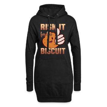 Risk it for the Biscuit - Hoodie-Kleid - Schwarz - Vorne