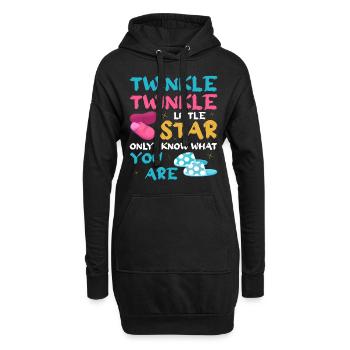 Twinkle Twinkle Little Star Geschlechtspartner - Hoodie-Kleid - Schwarz - Vorne