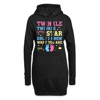 Twinkle Twinkle Little Star Geschlechtspartner - Hoodie-Kleid - Schwarz - Vorne