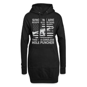 Pistole Polizist Waffenbesitzer Soldat Bundeswehr - Hoodie-Kleid - Schwarz - Vorne
