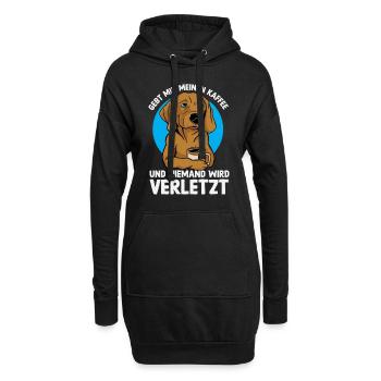 Gebt mir meine Kaffee und niemand wird verletzt. - Hoodie-Kleid - Schwarz - Vorne
