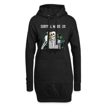 Mode survie: activé - Sweat-shirt à capuche long Femme - noir - Devant