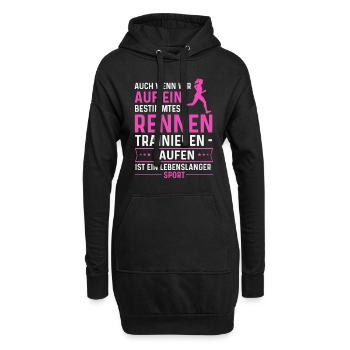Frauensport: Laufen, lebenslanger Sport - Hoodie-Kleid - Schwarz - Vorne