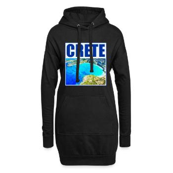 Crete - Hoodie-Kleid - Schwarz - Vorne
