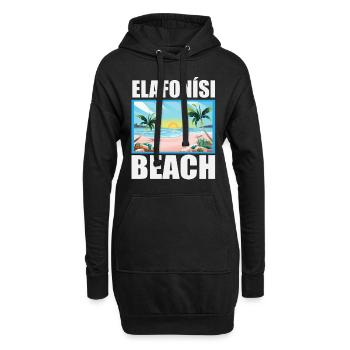 Elafonisi Beach - Hoodie-Kleid - Schwarz - Vorne