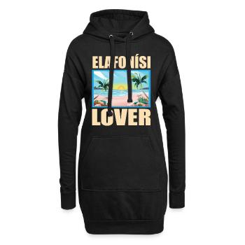 Elafonisi Lover - Hoodie-Kleid - Schwarz - Vorne
