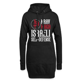 Krav Maga Israeli Self Defense - Hoodie-Kleid - Schwarz - Vorne