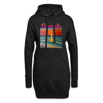 Coucher de soleil à Pensacola, Floride - Sweat-shirt à capuche long Femme - noir - Devant