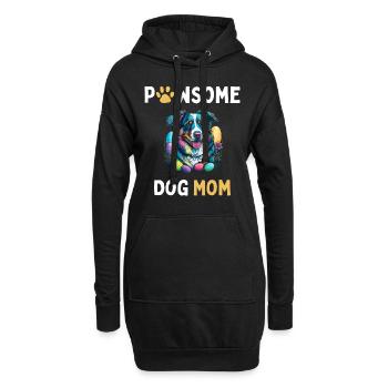 Australian Shepherd Osterei Jäger Mama Kostüm - Hoodie-Kleid - Schwarz - Vorne