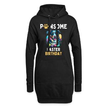 Berger australien Chasseur d’œufs de Pâques Anniversaire - Sweat-shirt à capuche long Femme - noir - Devant