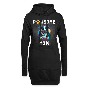 Australian Shepherd Osterei Jäger Mama Kostüm - Hoodie-Kleid - Schwarz - Vorne