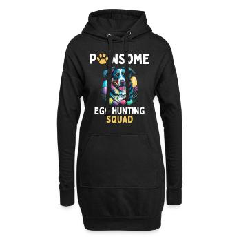 Match de l’équipe de chasse aux œufs de Pâques du berger australien - Sweat-shirt à capuche long Femme - noir - Devant