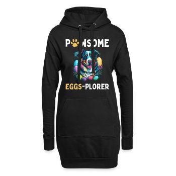 Costume de Plorer d’oeufs de Pâques de berger australien - Sweat-shirt à capuche long Femme - noir - Devant