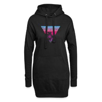 Palm Coconut Holidays Beach - Sweat-shirt à capuche long Femme - noir - Devant