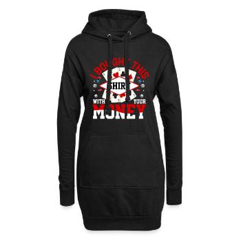 Jeu de cartes Joueur de cartes Poker - Sweat-shirt à capuche long Femme - noir - Devant
