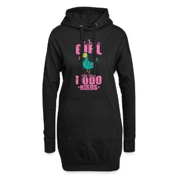 Juste une fille qui aime Dodo Birds Mauritius - Sweat-shirt à capuche long Femme - noir - Devant