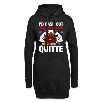 Kartenspiel Kartenspieler Pokern - Hoodie-Kleid - Schwarz - Vorne