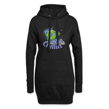 Chillin sur la plage exotique - Sweat-shirt à capuche long Femme - noir - Devant