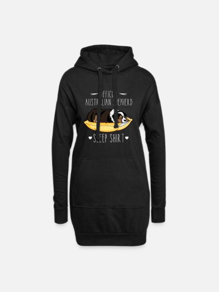 Official Australien Shepherd Sleep Shirt - Hoodie-Kleid - Schwarz