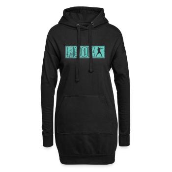 Hook Punch Boxen - Hoodie-Kleid - Schwarz - Vorne