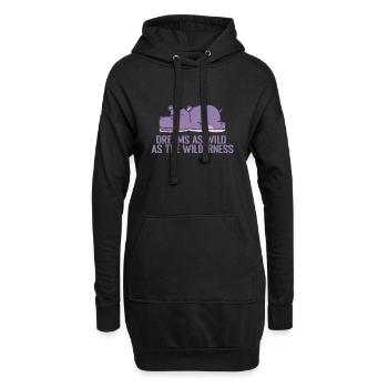 Dreams as Wild as the Wilderness Pyjama - Hoodie-Kleid - Schwarz - Vorne