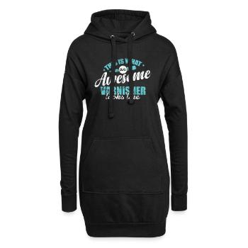 This is what an Awesome Warnisher looks like - Hoodie-Kleid - Schwarz - Vorne