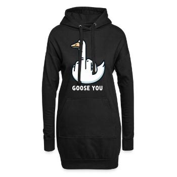 Goose Finger - Hoodie Dress - black - Front