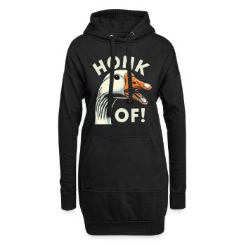 Honk Off – Gänse Meme - Hoodie-Kleid - Schwarz - Vorne