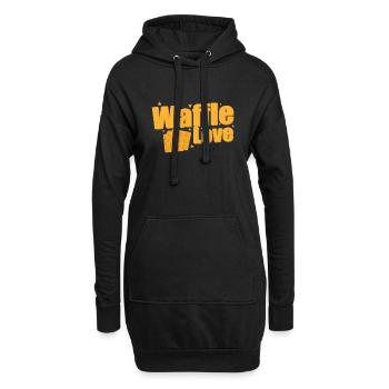 Waffle Love Snack Gebäck Teig Bäcker - Hoodie-Kleid - Schwarz - Vorne