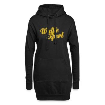 Waffles Expert Teig Gebäck Snack - Hoodie-Kleid - Schwarz - Vorne