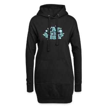 Eat my Bubbles Schwimmen Sport - Hoodie-Kleid - Schwarz - Vorne