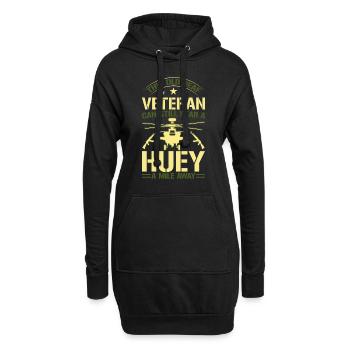 Meile Entfernt Hubschrauber Pilot Vietnam Veteran - Hoodie-Kleid - Schwarz - Vorne