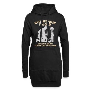 Ce n’est pas parce que je suis vieux que tu n’as plus de - Sweat-shirt à capuche long Femme - noir - Devant