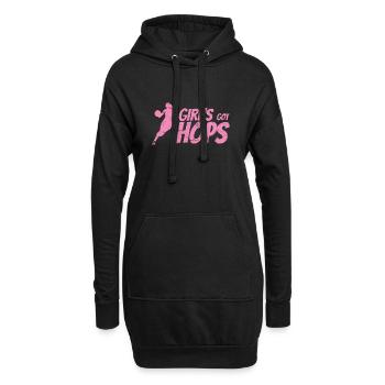 Girl's got Hops Basketball Mädchen - Hoodie-Kleid - Schwarz - Vorne