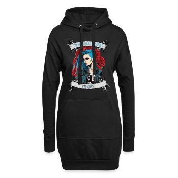 Ich bin nicht wie andere Frauen, ich bin schlimmer - Hoodie-Kleid - Schwarz - Vorne