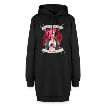Ich bin nicht wie andere Frauen, ich bin schlimmer - Hoodie-Kleid - Schwarz - Vorne