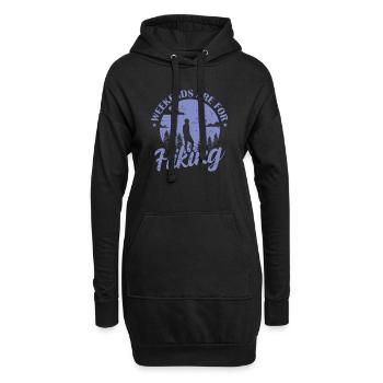Les week-ends sont des randonnées nature - Sweat-shirt à capuche long Femme - noir - Devant
