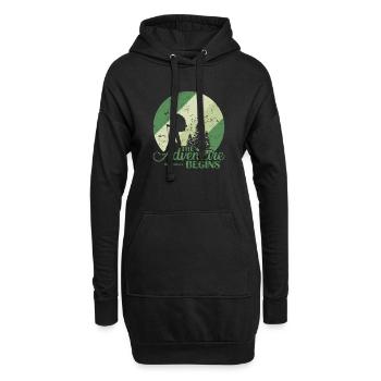 L’aventure commence Randonnée Nature - Sweat-shirt à capuche long Femme - noir - Devant